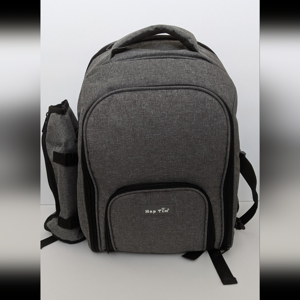 HapTim Picnic Backpack Insulated 4-Person Blanket Flatware Cutlery Wine Cooler